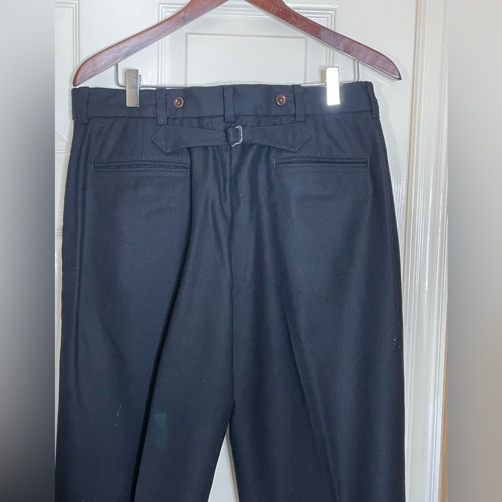 Ralph Lauren Men's Black Classic-Fit Wool Trousers Pants 35W 34L‌‌ - Picture 13 of 13